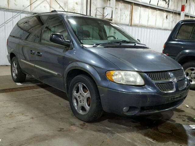 2B8GP54L02R632576 - 2002 DODGE GRAND CARA BLUE photo 1