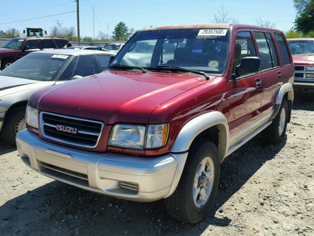 JACDJ58X0X7904427 - 1999 ISUZU TROOPER S RED photo 2