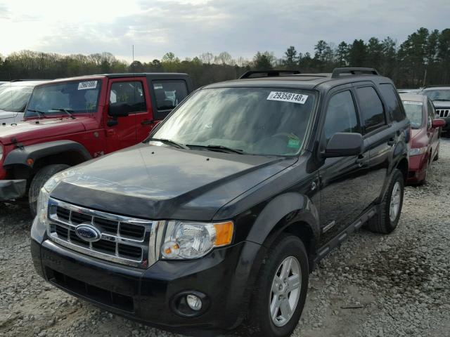 1FMCU59H58KD30039 - 2008 FORD ESCAPE HEV BLACK photo 2