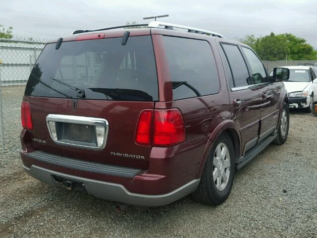 5LMFU27R23LJ35619 - 2003 LINCOLN NAVIGATOR MAROON photo 4