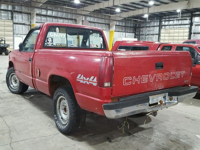 1GCDK14ZXKZ276159 - 1989 CHEVROLET GMT-400 K1 RED photo 3