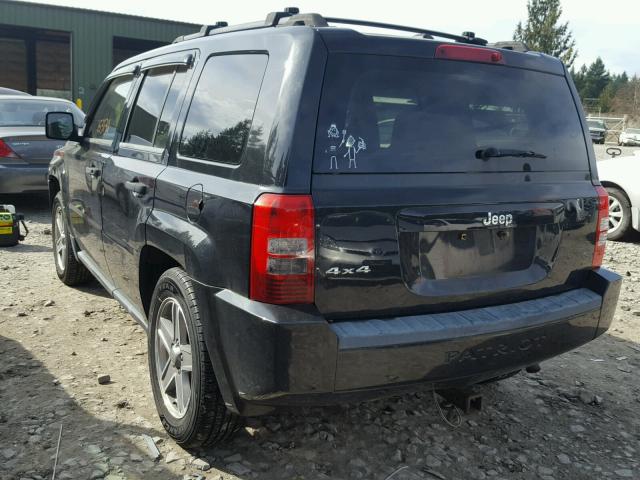 1J8FF28W68D512971 - 2008 JEEP PATRIOT SP BLACK photo 3