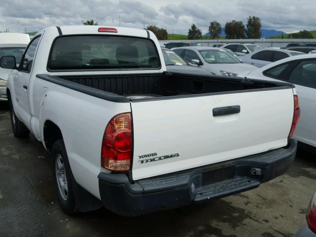 5TENX22N25Z036365 - 2005 TOYOTA TACOMA WHITE photo 3