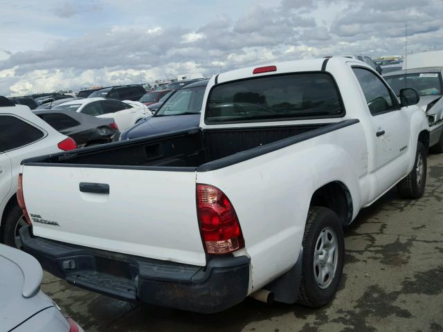 5TENX22N25Z036365 - 2005 TOYOTA TACOMA WHITE photo 4