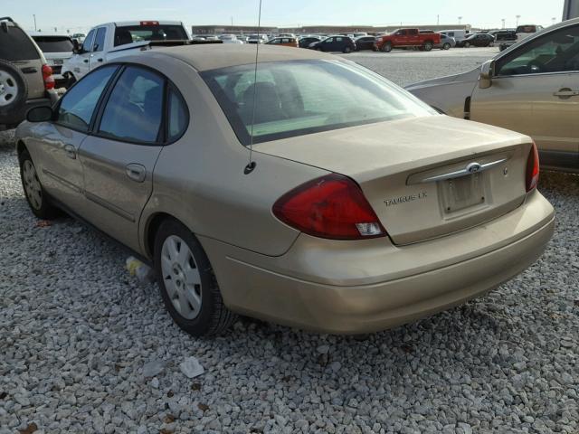 1FAFP52U81A159501 - 2001 FORD TAURUS LX GOLD photo 3