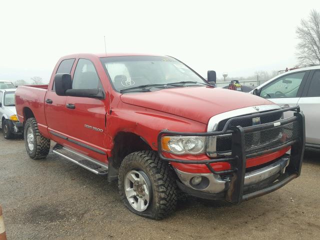 3D7KS28C65G812070 - 2005 DODGE RAM 2500 S RED photo 1