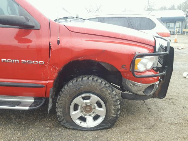 3D7KS28C65G812070 - 2005 DODGE RAM 2500 S RED photo 10
