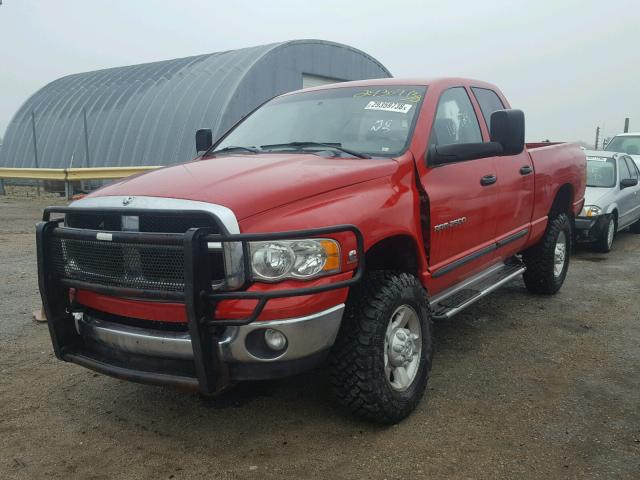 3D7KS28C65G812070 - 2005 DODGE RAM 2500 S RED photo 2