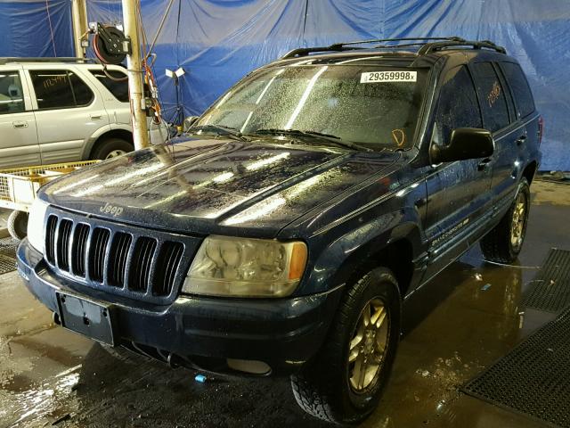 1J4GW58N8YC343119 - 2000 JEEP GRAND CHER BLUE photo 2