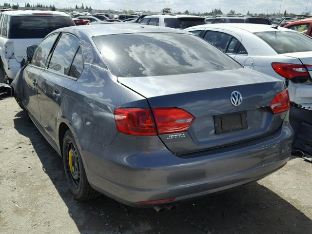 3VW2K7AJXBM390315 - 2011 VOLKSWAGEN JETTA BASE 灰色 照片 3