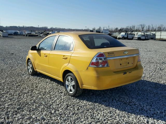 KL1TD56E09B615576 - 2009 CHEVROLET AVEO LS YELLOW photo 3