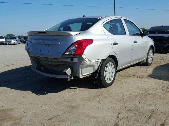 3N1CN7AP7FL847230 - 2015 NISSAN VERSA S/S SILVER photo 4