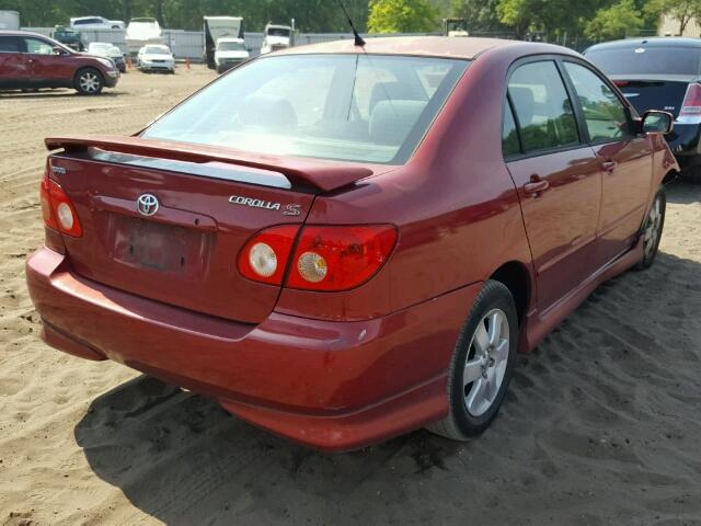 1NXBR32E96Z610615 - 2006 TOYOTA COROLLA CE MAROON photo 4