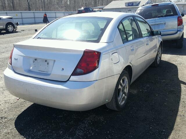 1G8AK52FX4Z147354 - 2004 SATURN ION LEVEL SILVER photo 4