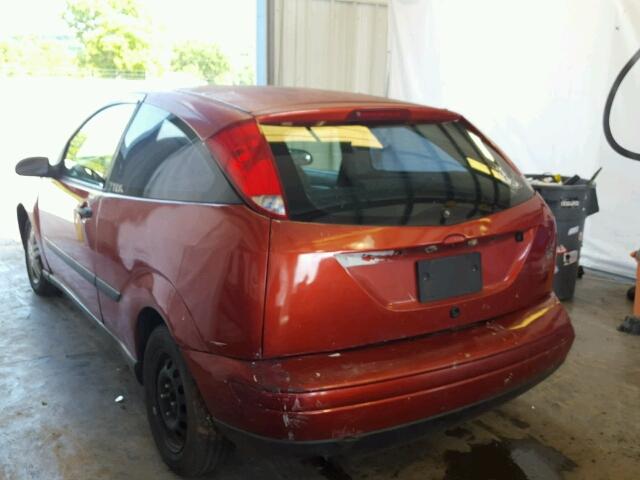 3FAFP3131YR132962 - 2000 FORD FOCUS ZX3 RED photo 3