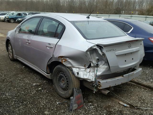 3N1AB6AP9CL708836 - 2012 NISSAN SENTRA 2.0 SILVER photo 3