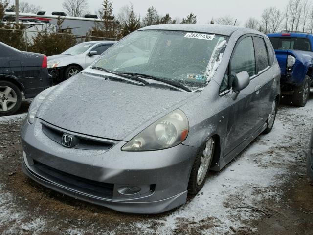 JHMGD38617S067569 - 2007 HONDA FIT S GRAY photo 2