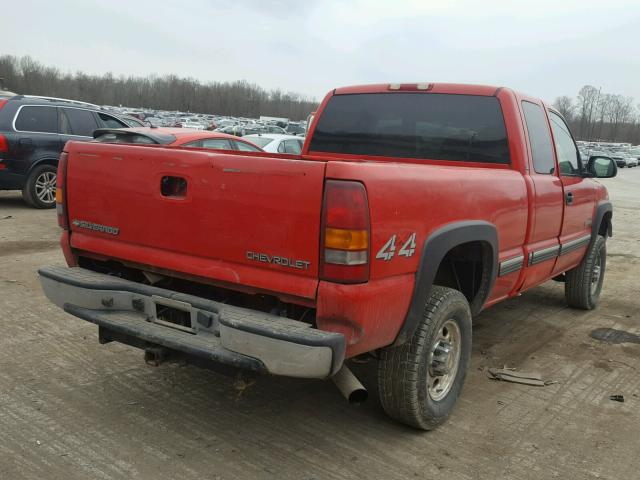 1GCHK29161E298109 - 2001 CHEVROLET SILVERADO RED photo 4