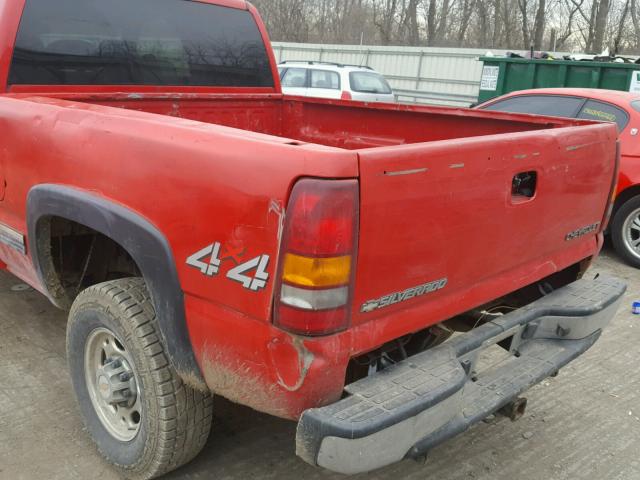 1GCHK29161E298109 - 2001 CHEVROLET SILVERADO RED photo 9