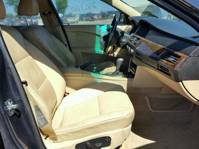 WBANE535X7CW62699 - 2007 BMW 525 I BLUE photo 5