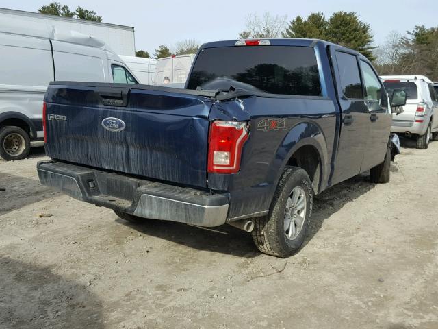 1FTEW1EF2HFC37413 - 2017 FORD F150 SUPER BLUE photo 4