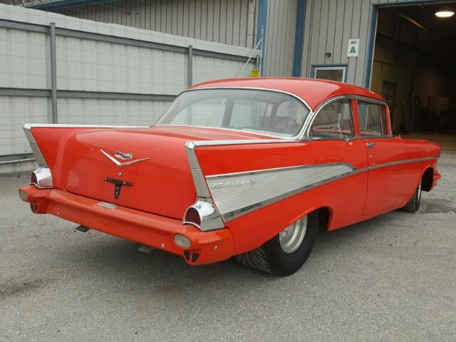 C57A198247 - 1957 CHEVROLET BEL AIR ORANGE photo 4