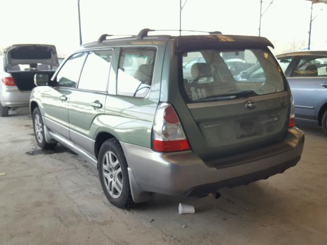 JF1SG67647H710120 - 2007 SUBARU FORESTER 2 GREEN photo 3