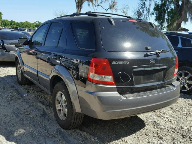 KNDJD733X55482316 - 2005 KIA SORENTO EX BLACK photo 3