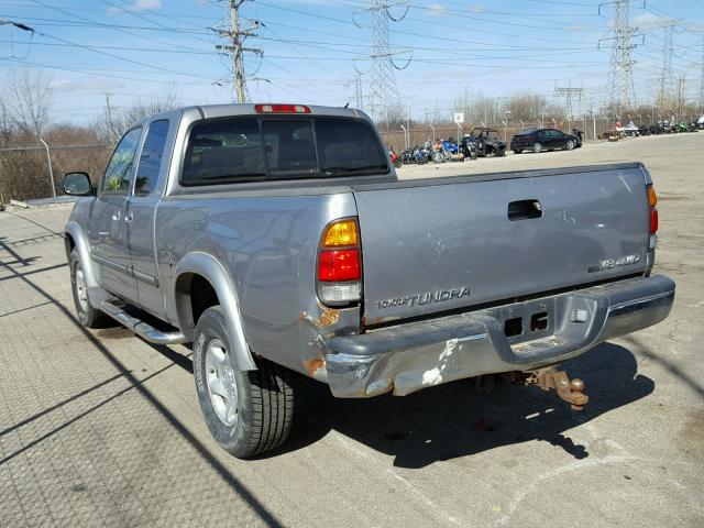 5TBBT44193S349632 - 2003 TOYOTA TUNDRA ACC SILVER photo 3