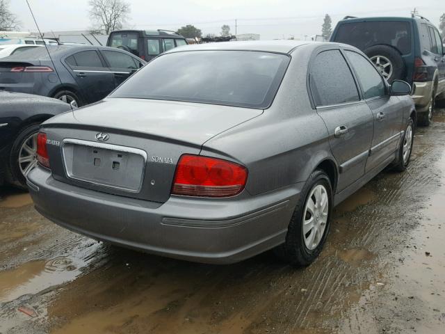 KMHWF25S84A956501 - 2004 HYUNDAI SONATA GL GRAY photo 4