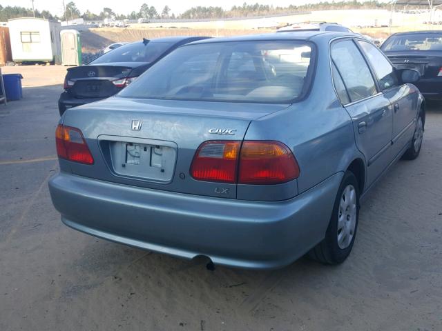 1HGEJ6674XL051277 - 1999 HONDA CIVIC LX BLUE photo 4