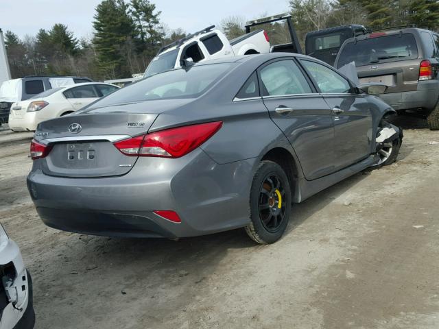 5NPEC4AC6EH929780 - 2014 HYUNDAI SONATA SE GRAY photo 4