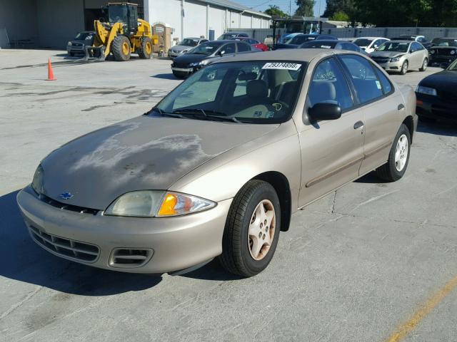 1G1JC524927467929 - 2002 CHEVROLET CAVALIER B TAN photo 2