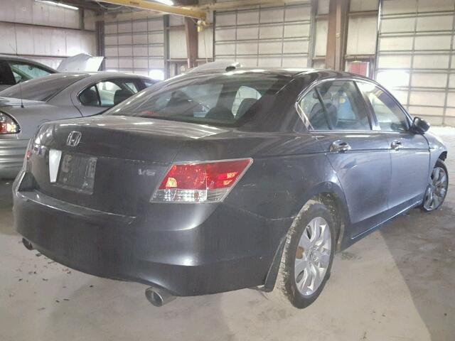 1HGCP36838A051118 - 2008 HONDA ACCORD EXL GRAY photo 4