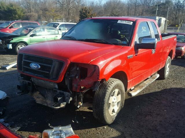 1FTRX14W28FA62371 - 2008 FORD F150 RED photo 2