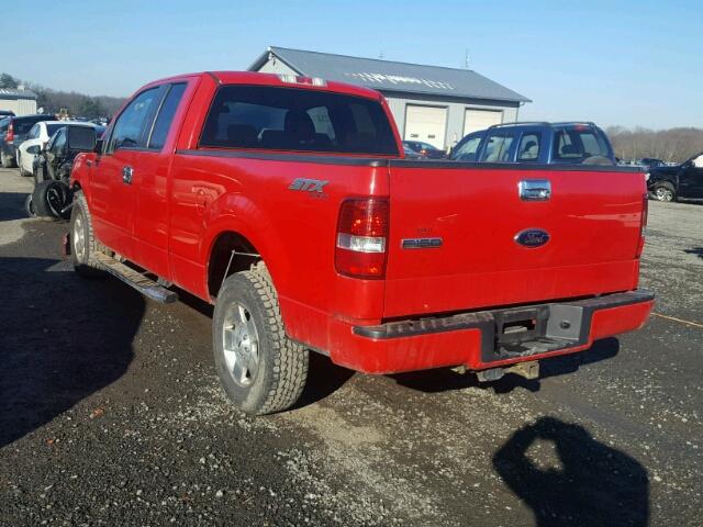 1FTRX14W28FA62371 - 2008 FORD F150 RED photo 3