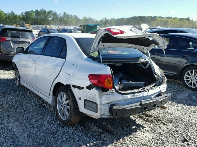 2T1BU4EE0AC497471 - 2010 TOYOTA COROLLA BA WHITE photo 3