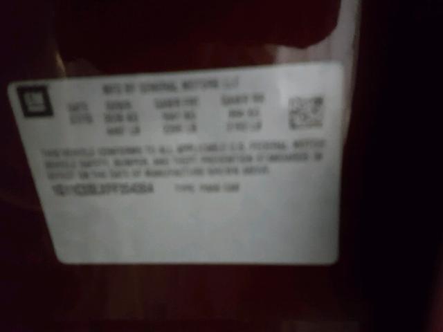 1G11C5SLXFF354364 - 2015 CHEVROLET MALIBU 1LT 红色 照片 10