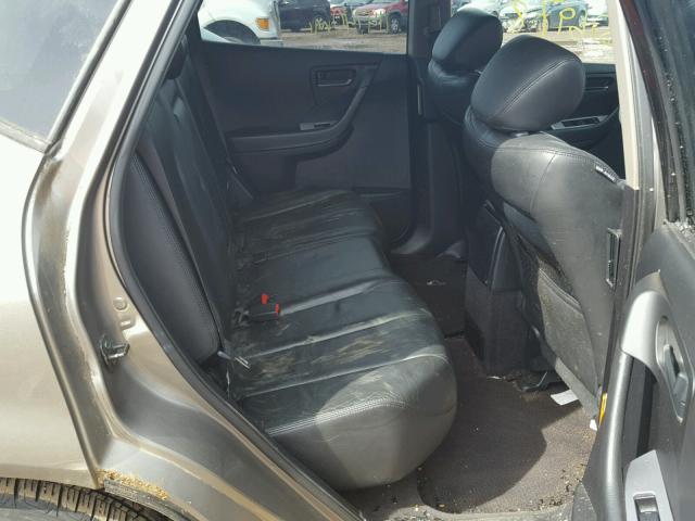 JN8AZ08W03W234583 - 2003 NISSAN MURANO SL SILVER photo 6