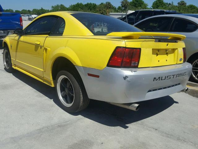 1FAFP40442F135214 - 2002 FORD MUSTANG YELLOW photo 3