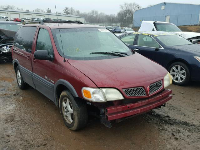 1GMDU03EX2D142070 - 2002 PONTIAC MONTANA RED photo 1