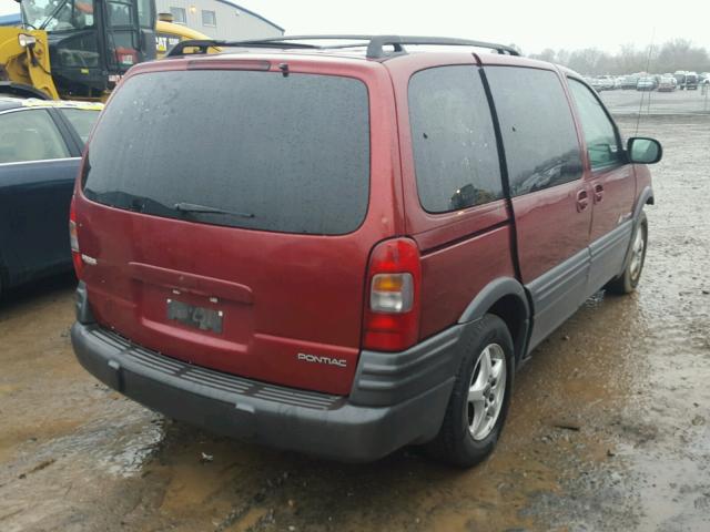 1GMDU03EX2D142070 - 2002 PONTIAC MONTANA RED photo 4