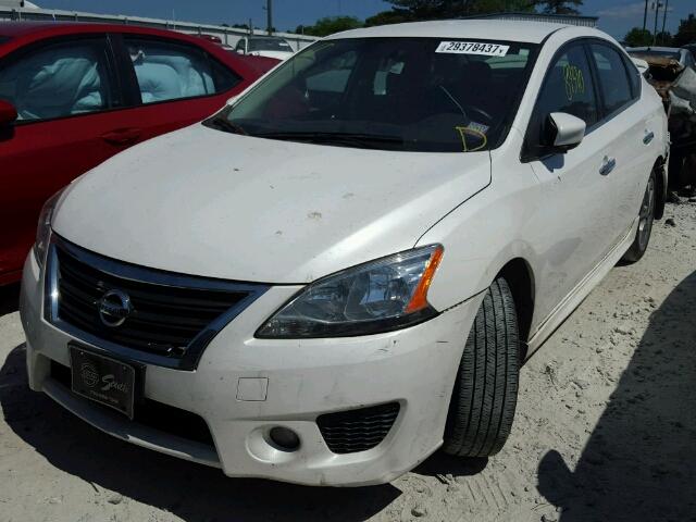 3N1AB7AP7DL624540 - 2013 NISSAN SENTRA S WHITE photo 2