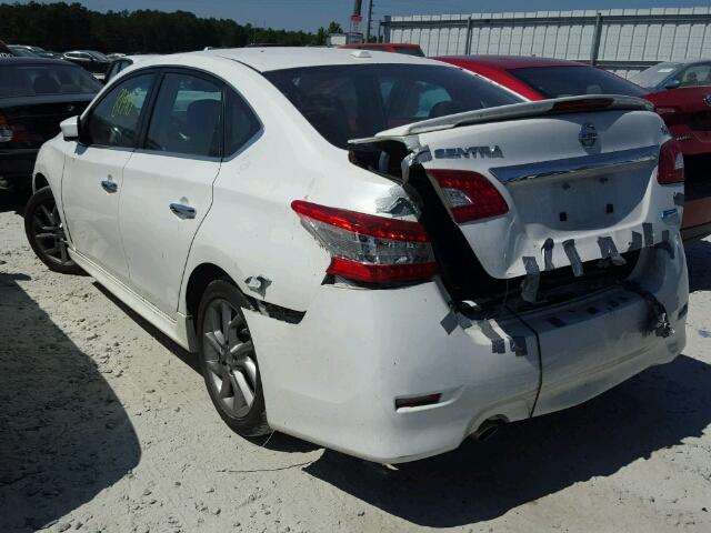 3N1AB7AP7DL624540 - 2013 NISSAN SENTRA S WHITE photo 3