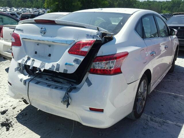 3N1AB7AP7DL624540 - 2013 NISSAN SENTRA S WHITE photo 4