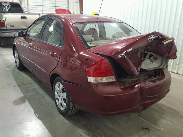 KNAFE121775422039 - 2007 KIA SPECTRA EX RED photo 3