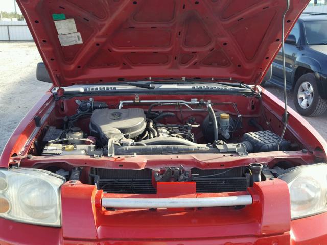 1N6DD26S42C302254 - 2002 NISSAN FRONTIER K RED photo 7