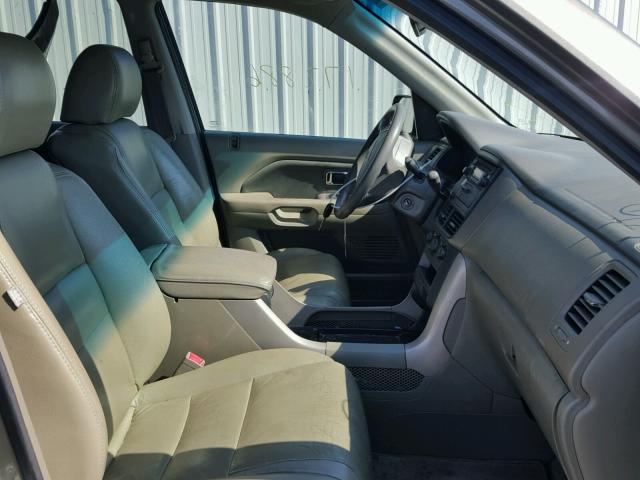 5FNYF28117B044062 - 2007 HONDA PILOT LX GREEN photo 5