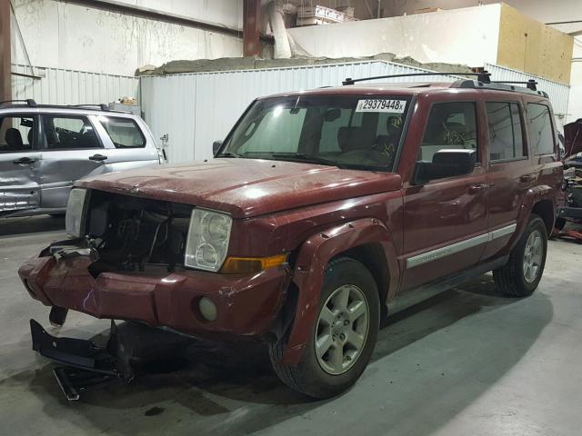 1J8HH58256C230941 - 2006 JEEP COMMANDER RED photo 2