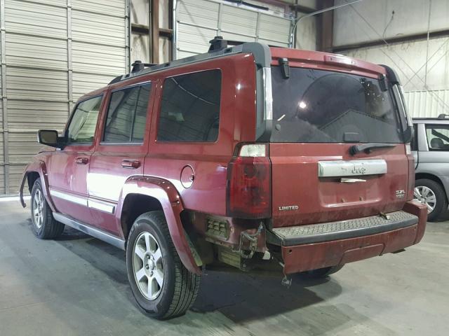 1J8HH58256C230941 - 2006 JEEP COMMANDER RED photo 3